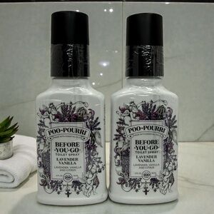 Poo-Pourri Lavender Vanilla Toilet Spray 2 Pack 4oz Odor Preventer 200 Uses Each